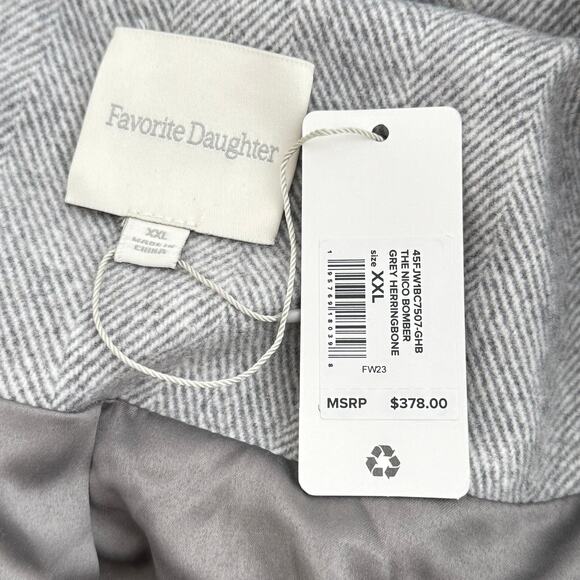 NWT Favorite Daughter THE NICO BOMBER Size XXL in Grey Wool Blend - Picture 12 of 13